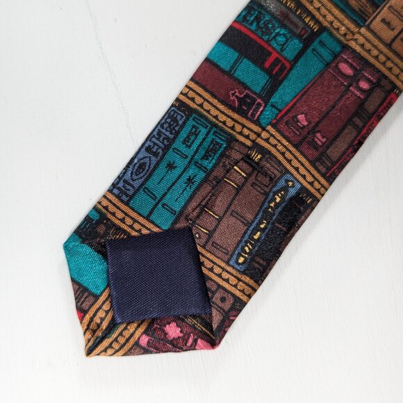 100% silk Eagles Wings Florida Christia Religious Library Neck tie made in Korea - Picture 7 of 8